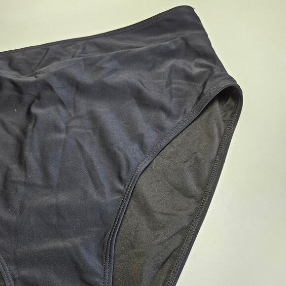 NEW Holipick‎ High Waist Bikini Swim Bottoms L Black NWT - Picture 2 of 5